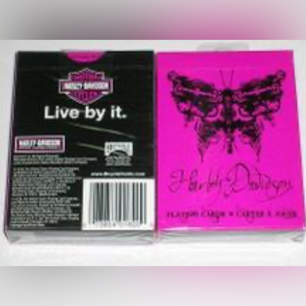 Harley-Davidson X Bicycke Pink Butterfly plating Card Deck